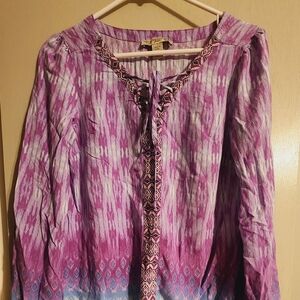 Vintage America  long sleeve blouse Sz small.